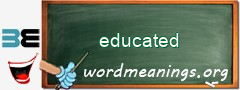 WordMeaning blackboard for educated